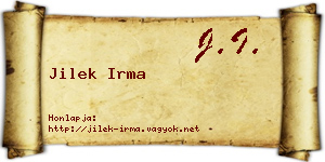 Jilek Irma névjegykártya