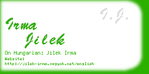 irma jilek business card